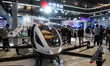 An aircraft is being displayed at the CITIC Group stand at the World Artificial Intelligen...