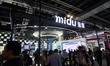 Visitors are being seen at the Midu stand at the World Artificial Intelligence Conference...