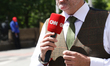 CNN logo is seen on a reporter microphone in London, Great Britain July 4, 2024. 