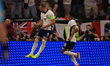Harry Kane (England) is scoring his team's first goal during the Semi-Final of the UEFA Eu...