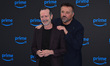 Rocco Papaleo and Christian De Sica are attending the Presentation of Prime Video News Pho...