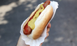 Hot-dog is seen in this illustration photo taken in New York City, United States on July 1...