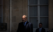 Eric Dupond-Moretti, Keeper of the Seals, Minister of Justice, is leaving the Elysee Palac...