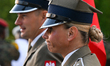 PARIS, FRANCE - JULY 14: Polish army flag bearers prepare ahead of the Bastille Day milita...