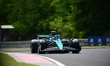 Fernando Alonso of Aston Martin Cognizant F1 Team is driving his single-seater during free...