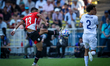 KARIM EL DEBES of the Egypt team is battling for possession with REYES MARIZAN Francisco o...