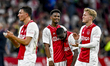 Ajax player Jorrel Hato and Ajax player Carlos Forbs are playing during the match Ajax vs....