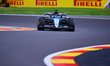 George Russell of Mercedes-AMG Petronas is driving his single-seater after the free practi...