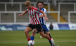 Sunderland's Tom Watson is breaking away from Hartlepool United's Daniel Dodds during the...