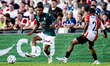 AS Monaco player Ismail Jakobs and Feyenoord player Givairo Read are playing during the ma...