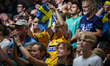 A fan of the Sweden Team is cheering during the Men's Preliminary Round Group A match betw...