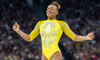 Rebeca Andrade of Team Brazil competes during the women's Artistic Gymnastics All-Around F...