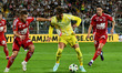 Dusan Vlahovic of Juventus FC is playing during the friendly match between Juventus FC and...