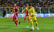 Dusan Vlahovic of Juventus FC is playing during the friendly match between Juventus FC and...