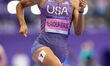 Sydney McLaughlin-Levrone of the United States in action in the Women's 400m Hurdles semi-...