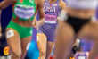 Sydney McLaughlin-Levrone of the United States in action in the Women's 400m Hurdles semi-...