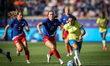 17 COFFEY Samantha of the United States team is battling for possession with 10 MARTA of t...