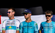 Anton Kuzmin and Cristian Scaroni are presenting their team before the 81st Tour de Pologn...