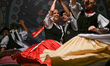 KRAKOW, POLAND - AUGUST 10:Members of the Hungarian 'Ovari Gazdasz' Folk Dance Group perf...