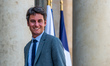 Gabriel Attal, Minister of Justice, is at the Elysee Palace at the conclusion of the Paris...