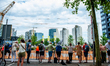 People are gathering around the route of the 6.3-kilometer individual time trial, the thir...