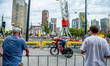 People are gathering around the route of the 6.3-kilometer individual time trial, the thir...