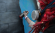 Artist Emily Nayhree performs during 'Artists At Work: A Dublin Street Art Expo' - an inte...