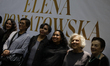 Elena Poniatowska (white hair), a Mexican writer and journalist, is attending the inaugura...
