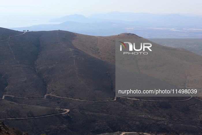 Aftermath From The Catastrophic Fire As Seen From The Mount Pentelicus.