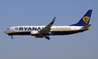 A Boeing 737-8AS from Ryanair lands at Barcelona airport in Barcelona, Spain, on June 6, 2...