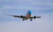 A Boeing 737 from KLM lands at Barcelona airport in Barcelona, Spain, on January 2, 2024. 