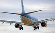 A Boeing 737 from KLM lands at Barcelona airport in Barcelona, Spain, on January 2, 2024. 