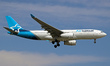 An Airbus A330-243 from Air Transat lands at Barcelona airport in Barcelona, Spain, on Aug...
