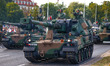 An AHS Krab drives during a military parade on Polish Armed Forces Day in Warsaw, Poland o...