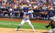 Jesse Winker #3 of the New York Mets connects for a game-winning solo home run in the nint...