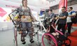 Visitors experience a ''lower limb exoskeleton robot'' at the 2024 World Robot Conference...