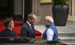 WARSAW, POLAND - AUGUST 22, 2024:Prime Minister Donald Tusk (C) welcomes Indian Prime Min...