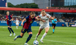 Ewa Pajor and Julie Piga participate in the women's Joan Gamper Trophy between FC Barcelon...