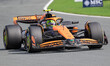 Lando Norris of Great Britain drives the (4) McLaren MCL60 Mercedes on track during the ra...