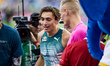 Armand Duplantis participates in the Silesia Diamond League in Chorzow, Poland, on August...