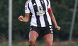 Sara Gama of Juventus Women passes the ball during a test match between Juventus FC and Fr...