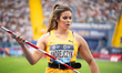 Maria Andrejczyk of Poland competes in Women's Javelin Throw during the Diamond League Sil...