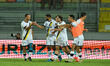 Gregoire Defrel of Modena F.C. celebrates after scoring the goal to make it 1-1 during the...
