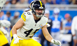 DETROIT,MICHIGAN-AUGUST 24: Pittsburgh Steelers fullback Jack Colletto (45) holds the line...