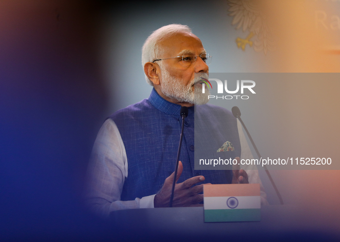 Prime Minister Of The Republic Of India Narendra Modi In Warsaw