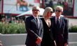 Alfonso Cuaron, Cate Blanchett, and Kevin Kline attend a red carpet for ''Disclaimer'' dur...