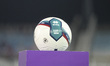 The official ball of the Serie C is shown prior to the Serie C NOW match between Delfino P...