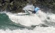 Daryl Barrier of France surfs on day 1 of the ABANCA Pantin Classic Galicia Pro 2024 in Pa...