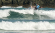 Lenny Morel of France surfs on day 1 of the ABANCA Pantin Classic Galicia Pro 2024 in Pant...