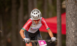 Ana Santos of Portugal competes in the UCI Mountain Bike World Championships Women Under 2...